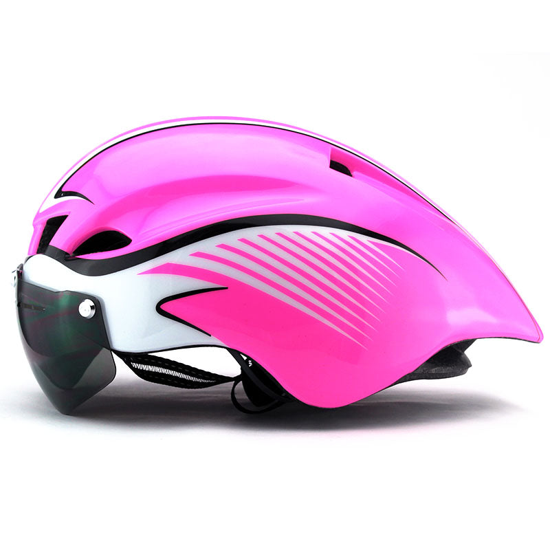 Capacete ciclismo e  triathlon aero TT - 3 lentes