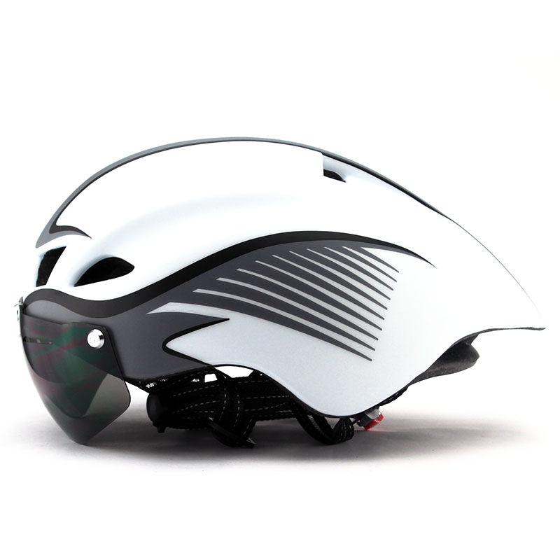 Capacete ciclismo e  triathlon aero TT - 3 lentes